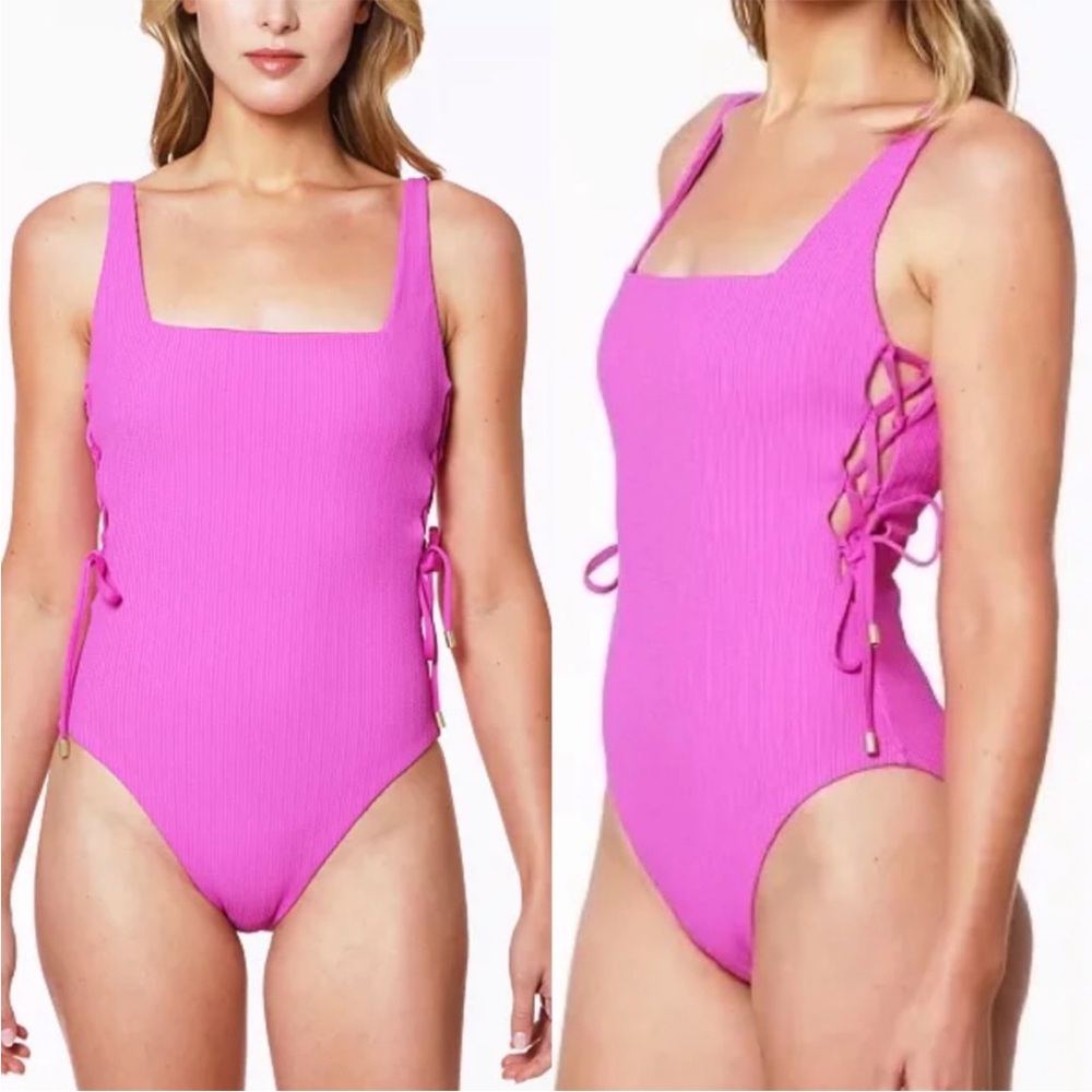 Sanctuary Sandbar Laceup One Piece Swimsuit Amethyst XL